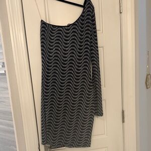 Charlotte Russe One Shoulder Black and White Dress